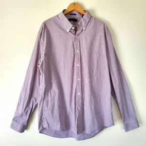 Tommy Hilfiger Men's XL Red Blue Checkered Long Sleeve Collared Button Up Shirt